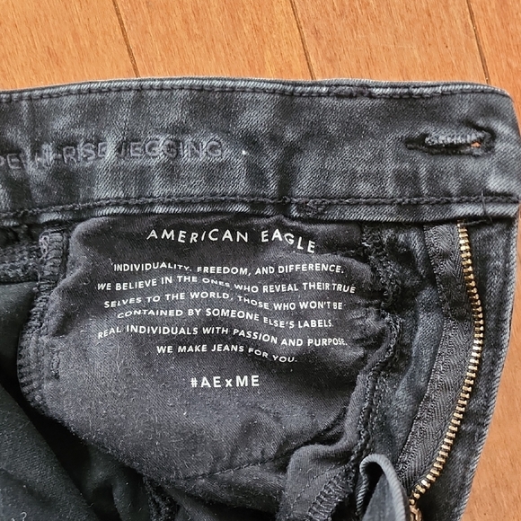 American Eagle Black Cropped Pants Ankle Length - Picture 6 of 7